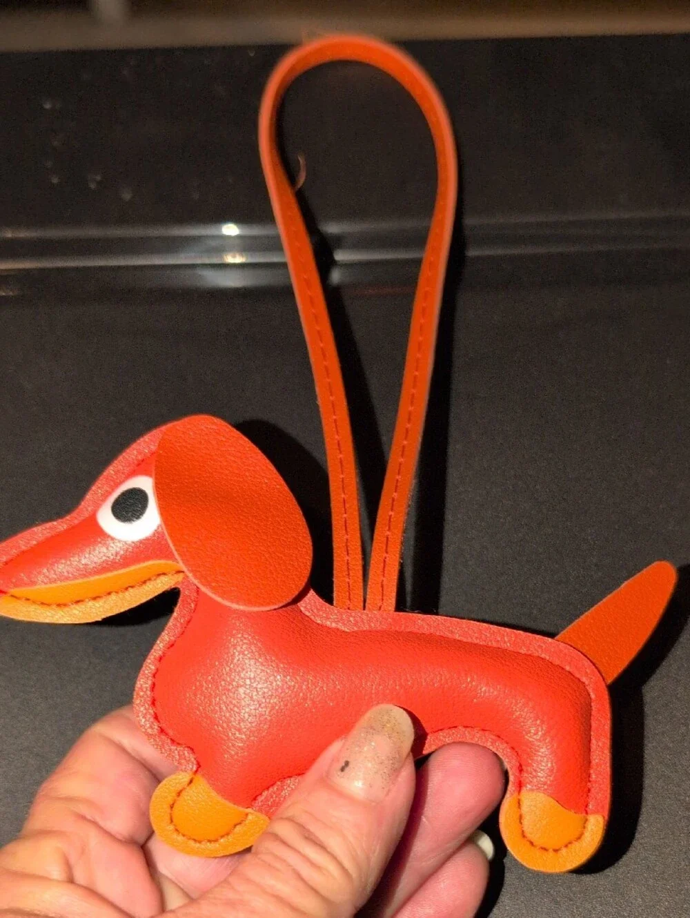 Orange and Tan  Dachshund Bag Charm - Picture 6 of 6